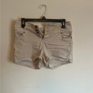 Blue Spice Women's Beige Jean Shorts